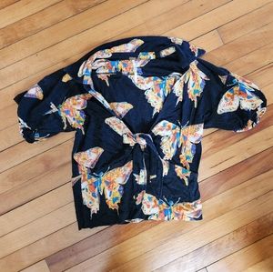 Free People butterfly crop top, small